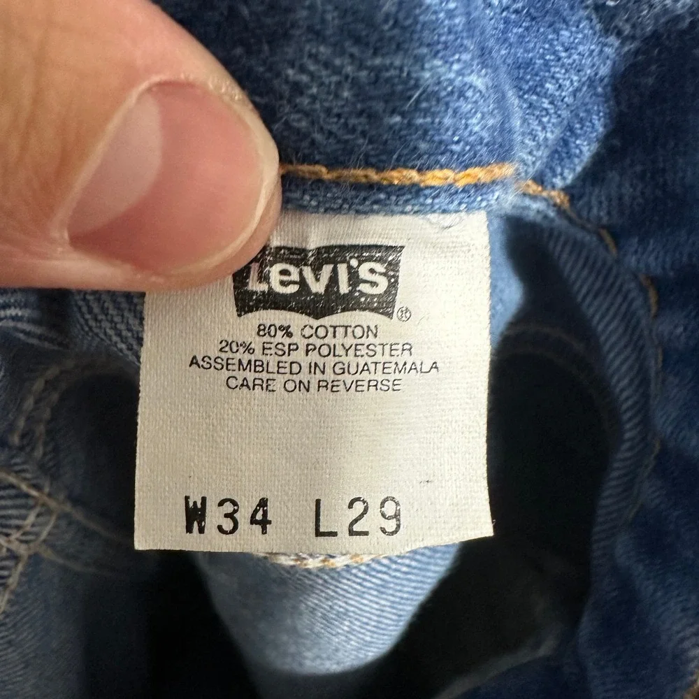 VTG Levi's 541 Medium‎ Wash Blue Denim Straight Leg Jeans Mens Size 32x29